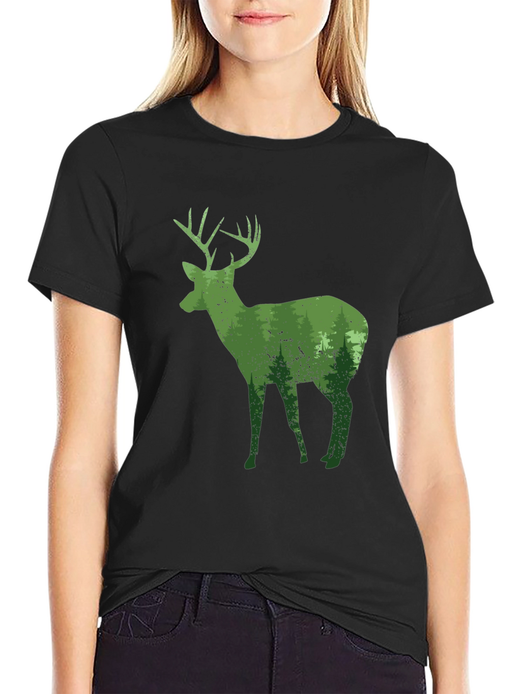 Deer Forest T-Shirt - Nature Inspired Design
