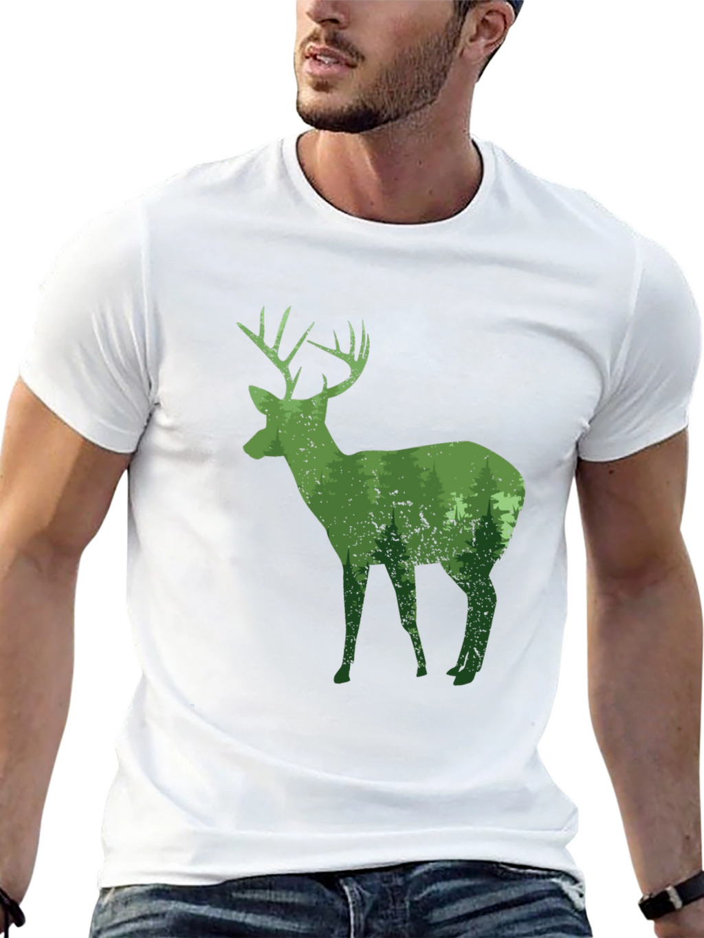 Deer Forest T-Shirt - Nature Inspired Design