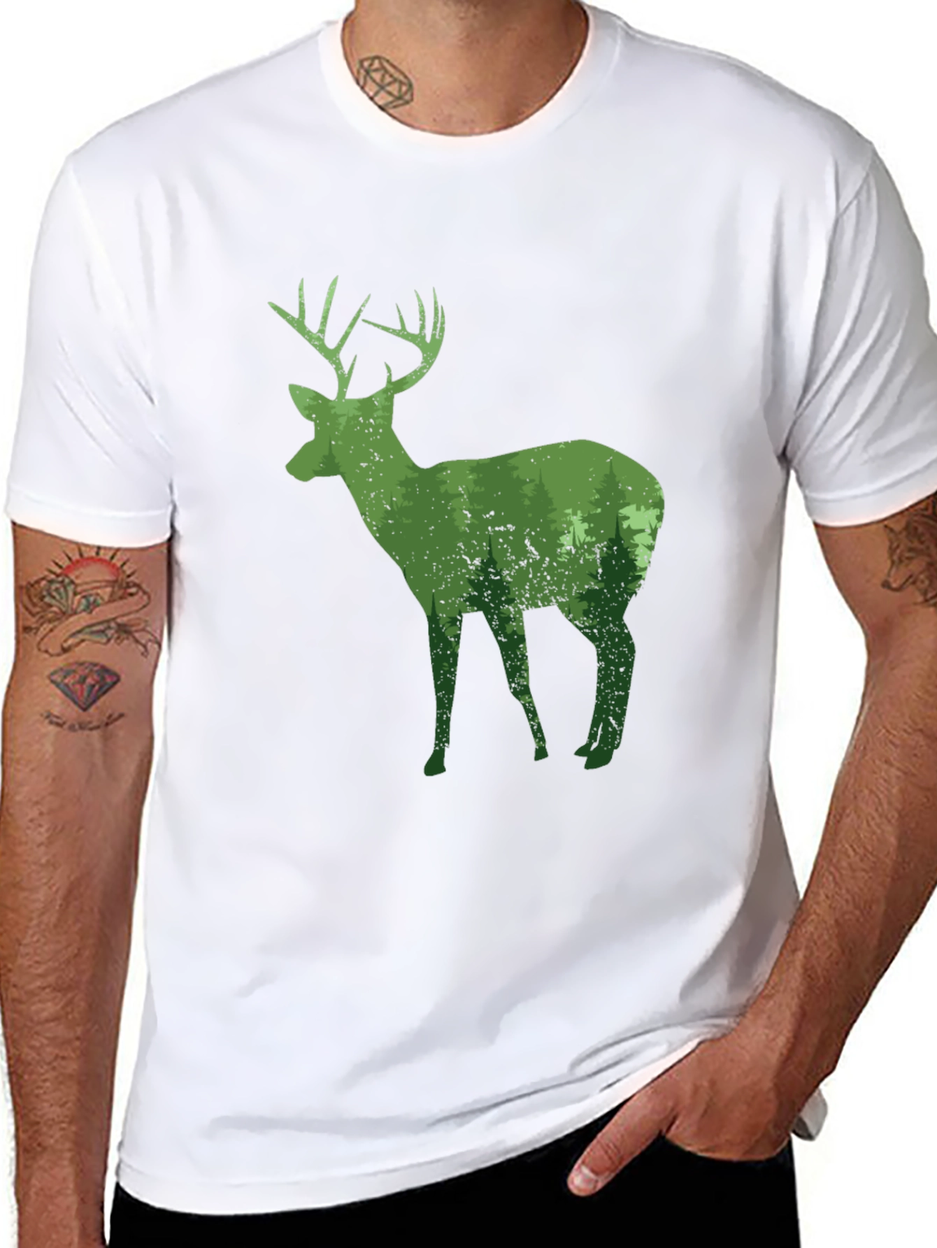 Deer Forest T-Shirt - Nature Inspired Design