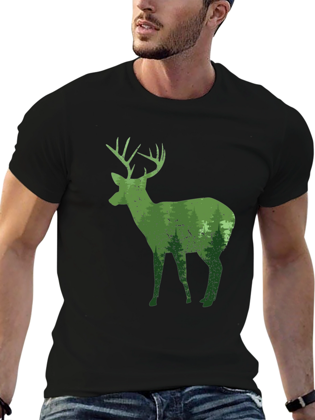 Deer Forest T-Shirt - Nature Inspired Design