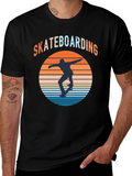 Skateboarding Sunset Graphic Tee