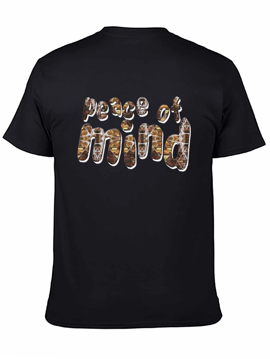 Peace of Mind Camo Graphic Black T-Shirt