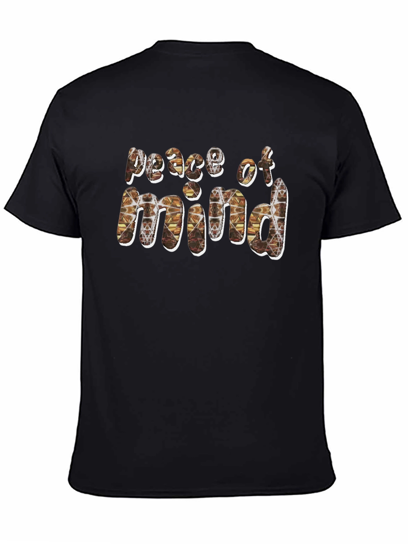 Peace of Mind Camo Graphic Black T-Shirt