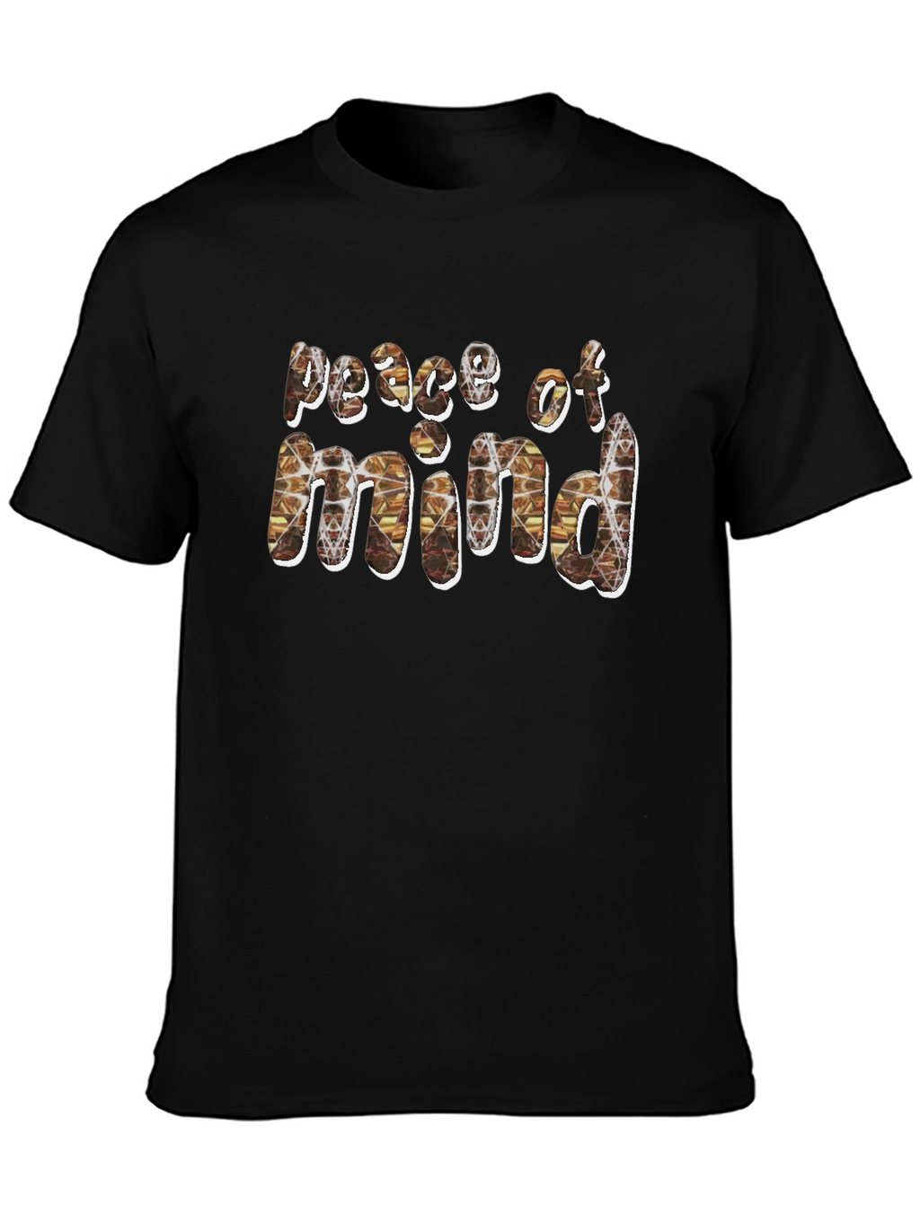 Peace of Mind Camo Graphic Black T-Shirt