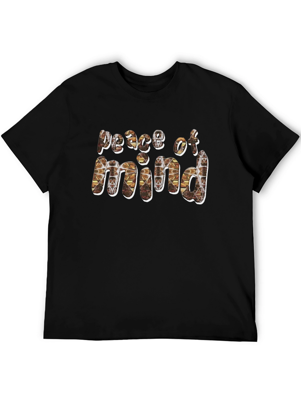 Peace of Mind Camo Graphic Black T-Shirt