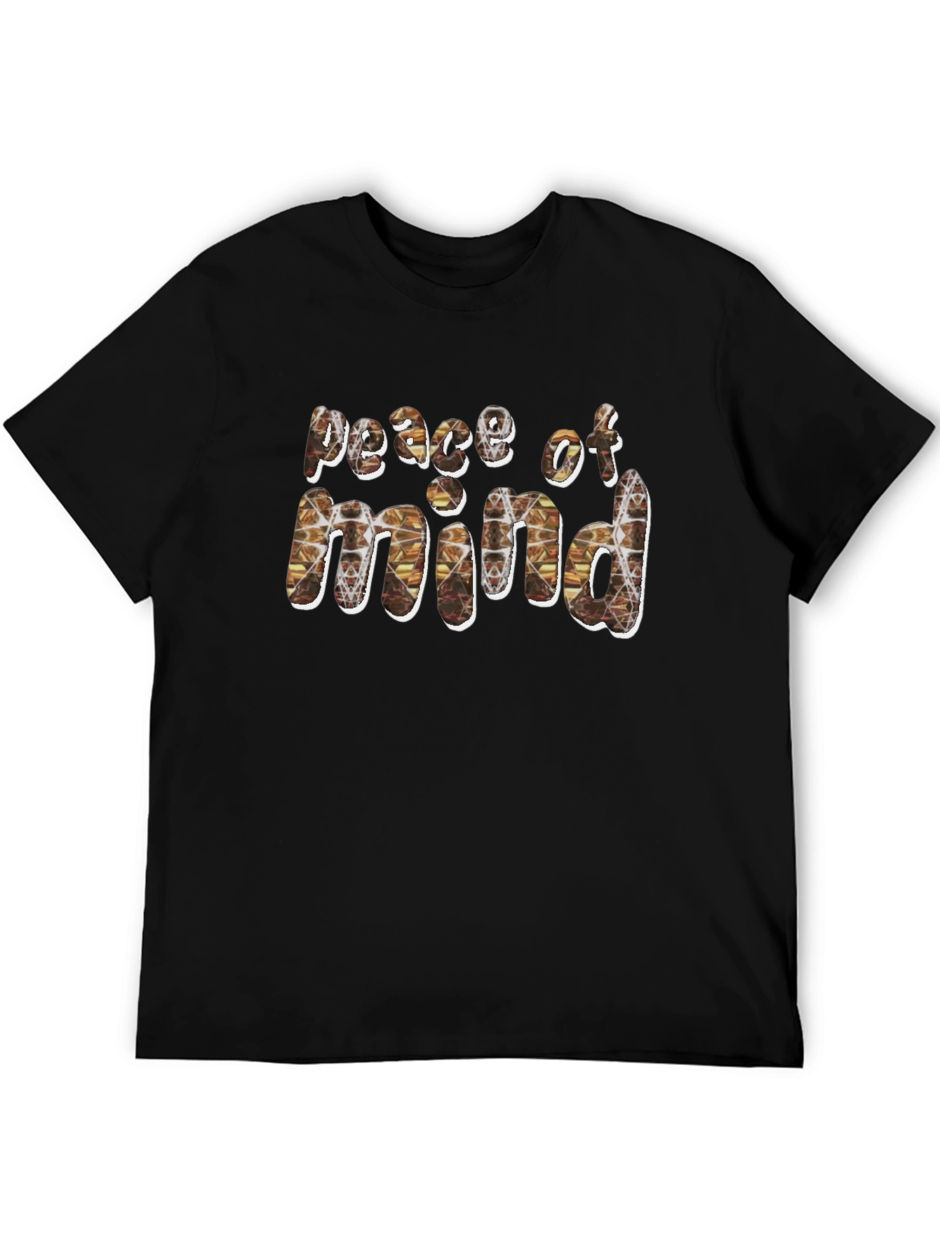 Peace of Mind Camo Graphic Black T-Shirt