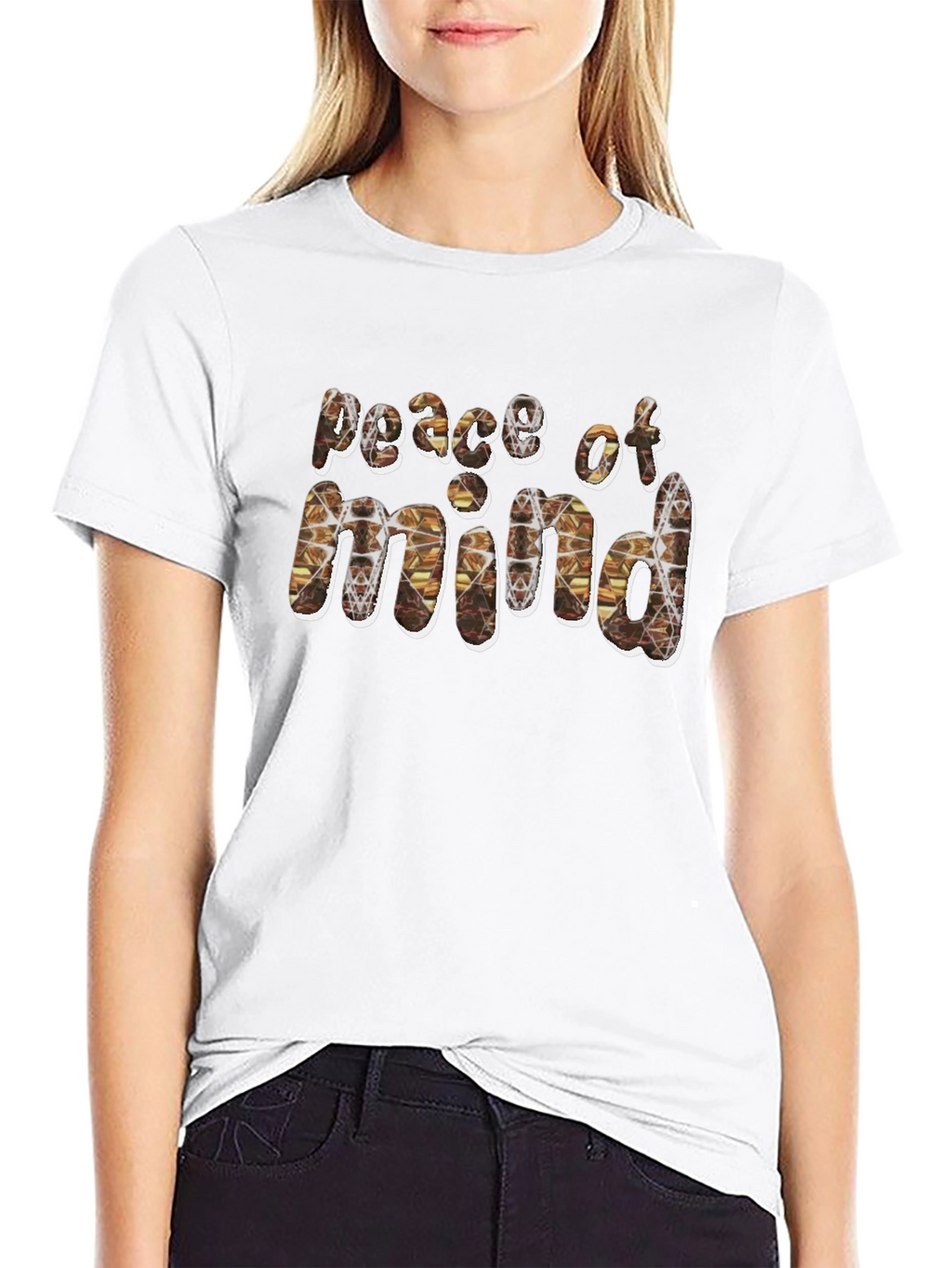 Peace of Mind Camo Graphic Black T-Shirt