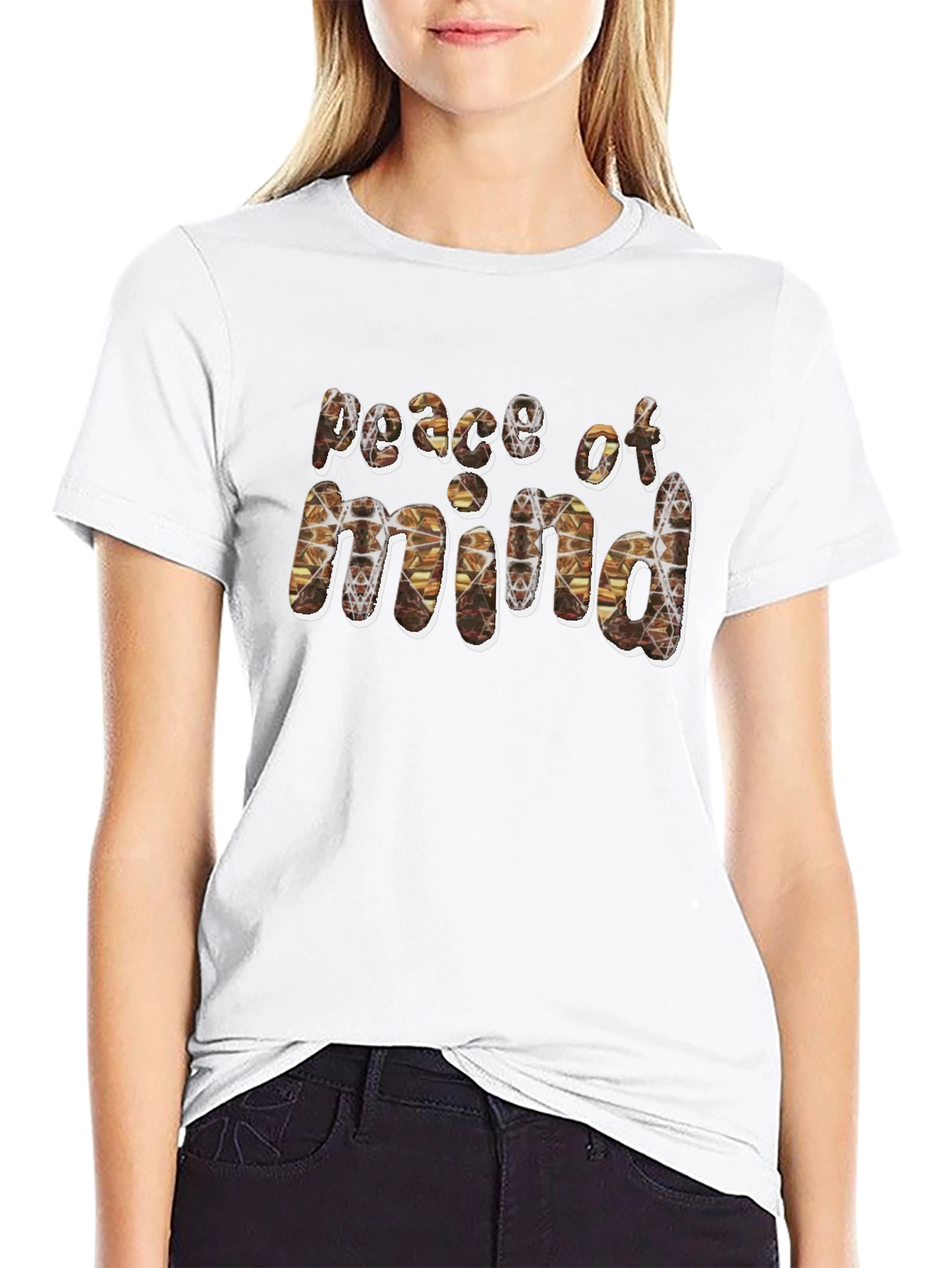 Peace of Mind Camo Graphic Black T-Shirt