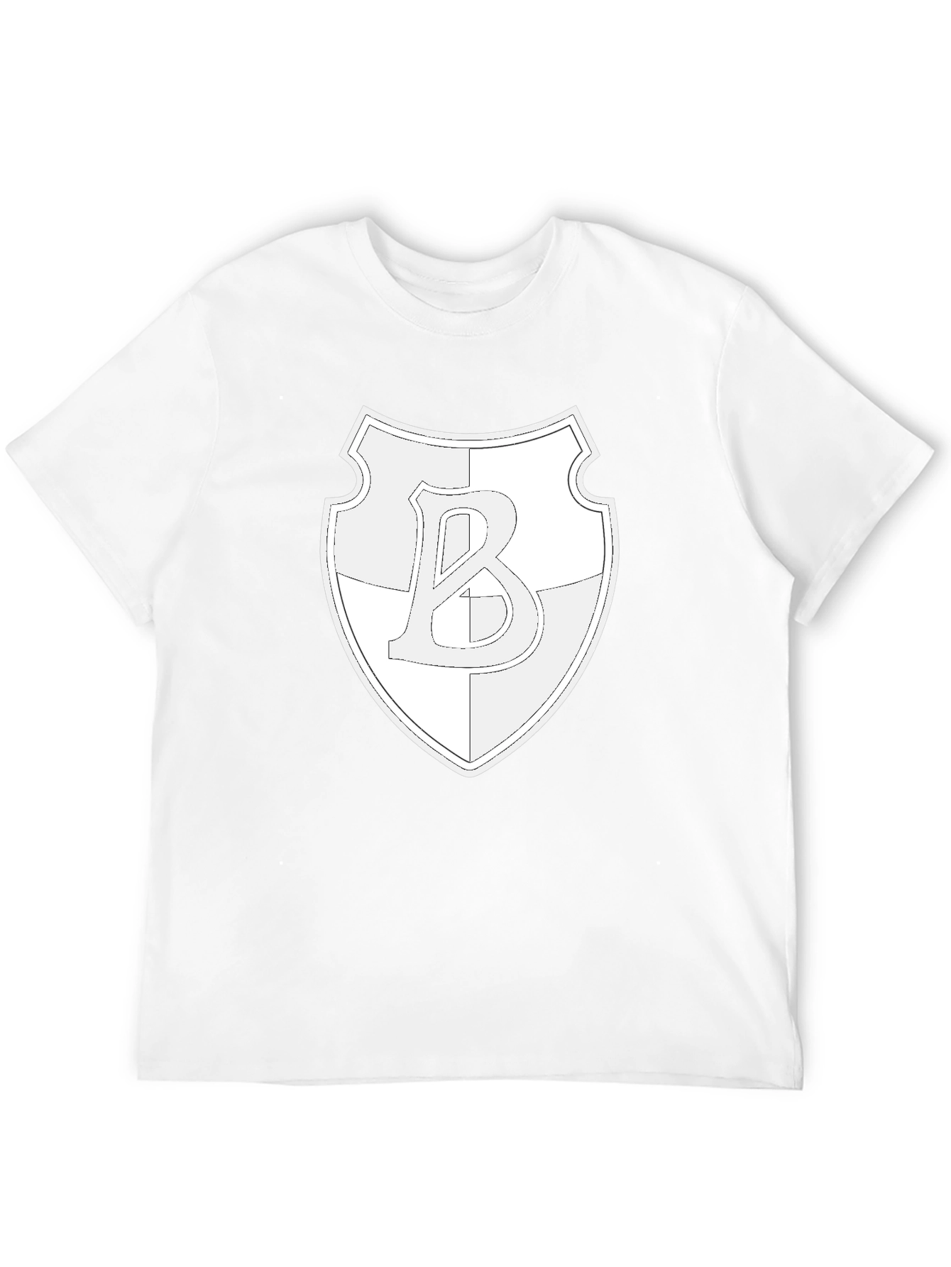 Shield Letter B Graphic Black T-Shirt