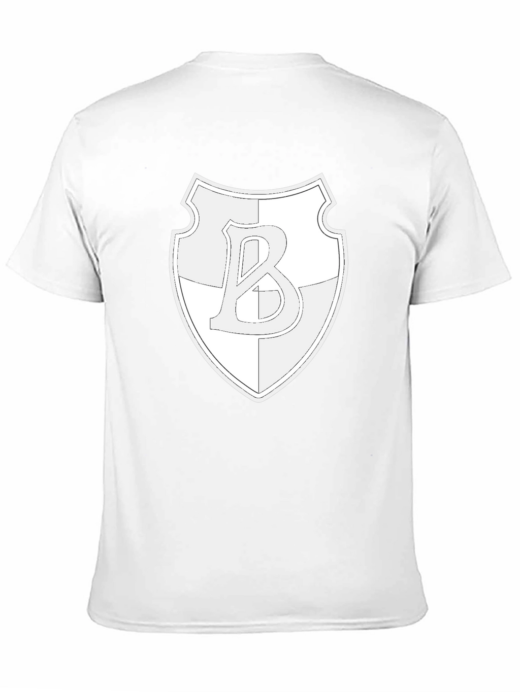 Shield Letter B Graphic Black T-Shirt