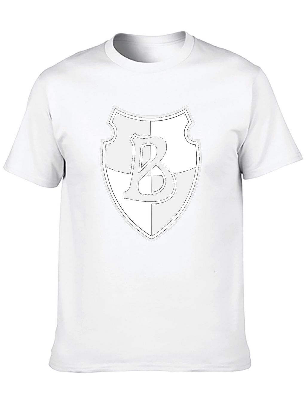 Shield Letter B Graphic Black T-Shirt