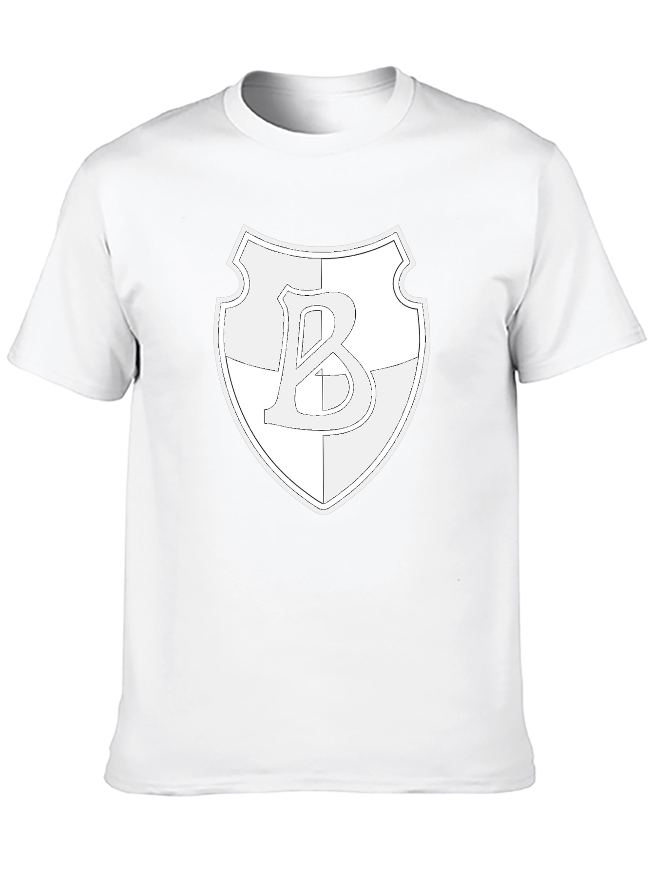 Shield Letter B Graphic Black T-Shirt