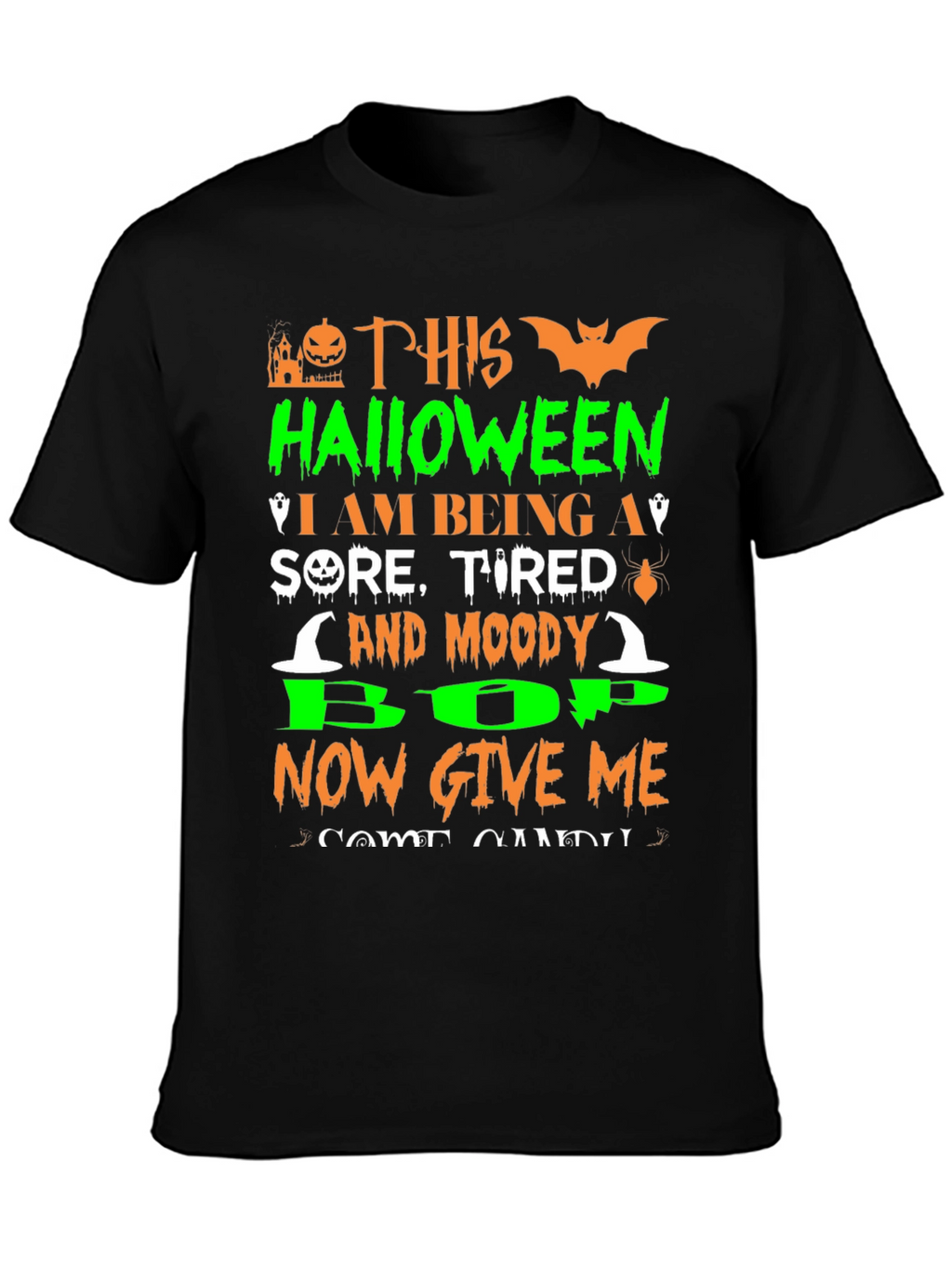 Halloween Moody T-Shirt Funny Spooky Season Tee