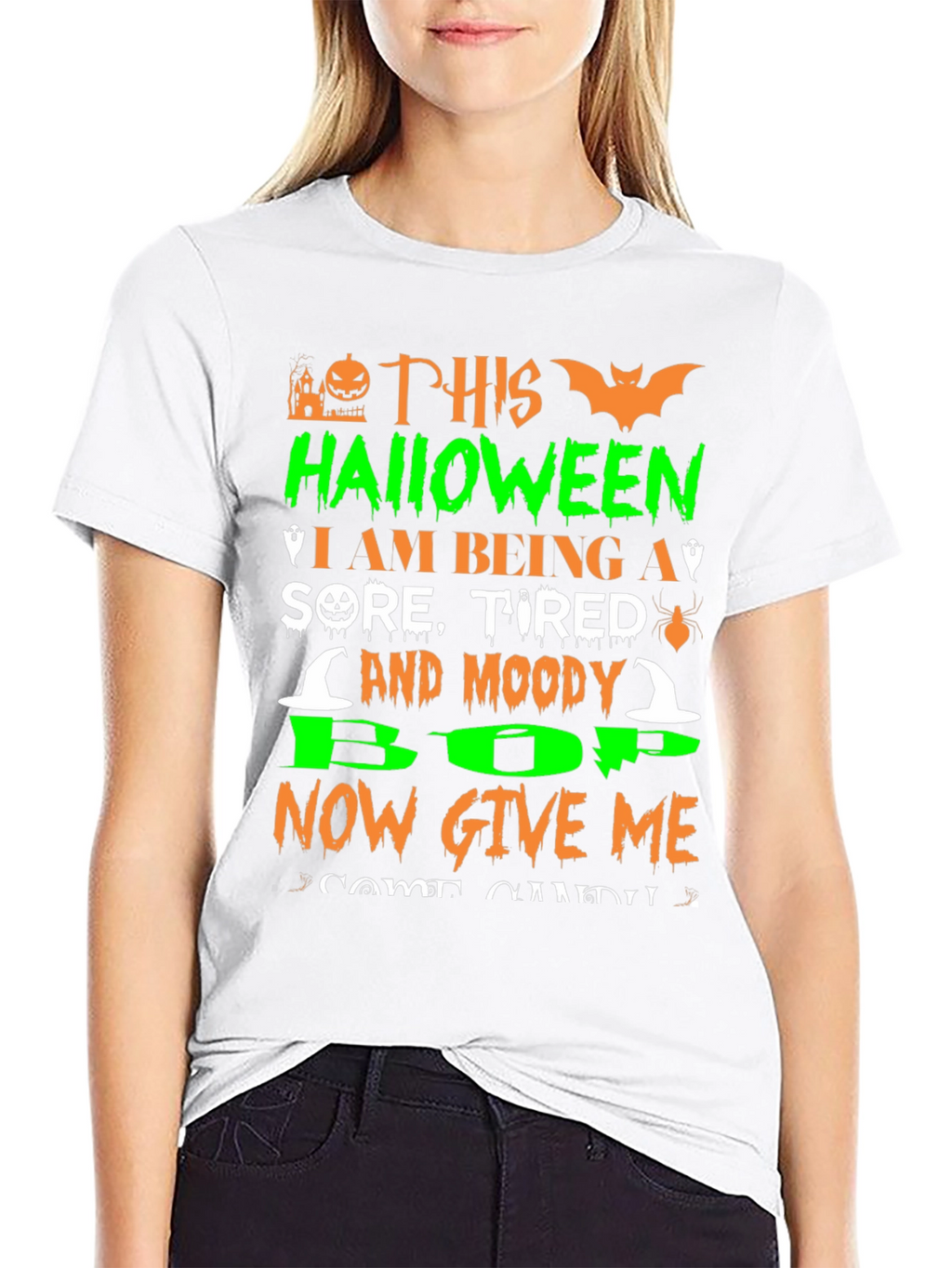 Halloween Moody T-Shirt Funny Spooky Season Tee
