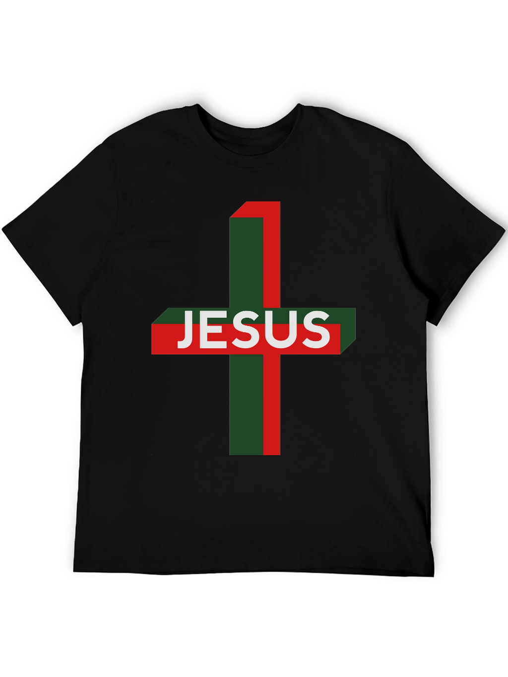 Jesus Cross Graphic Tee - Religious Menswear