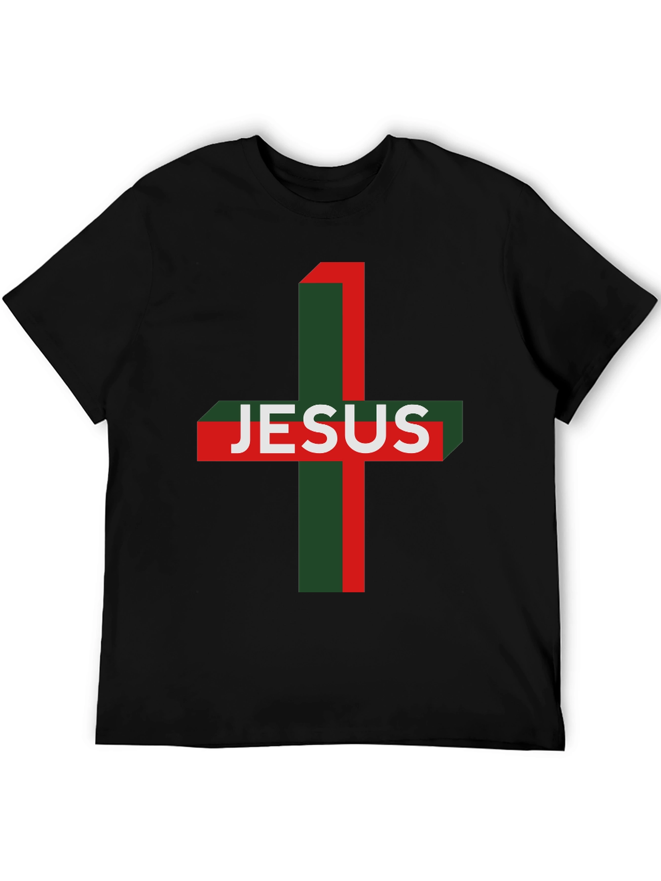 Jesus Cross Graphic Tee - Religious Menswear