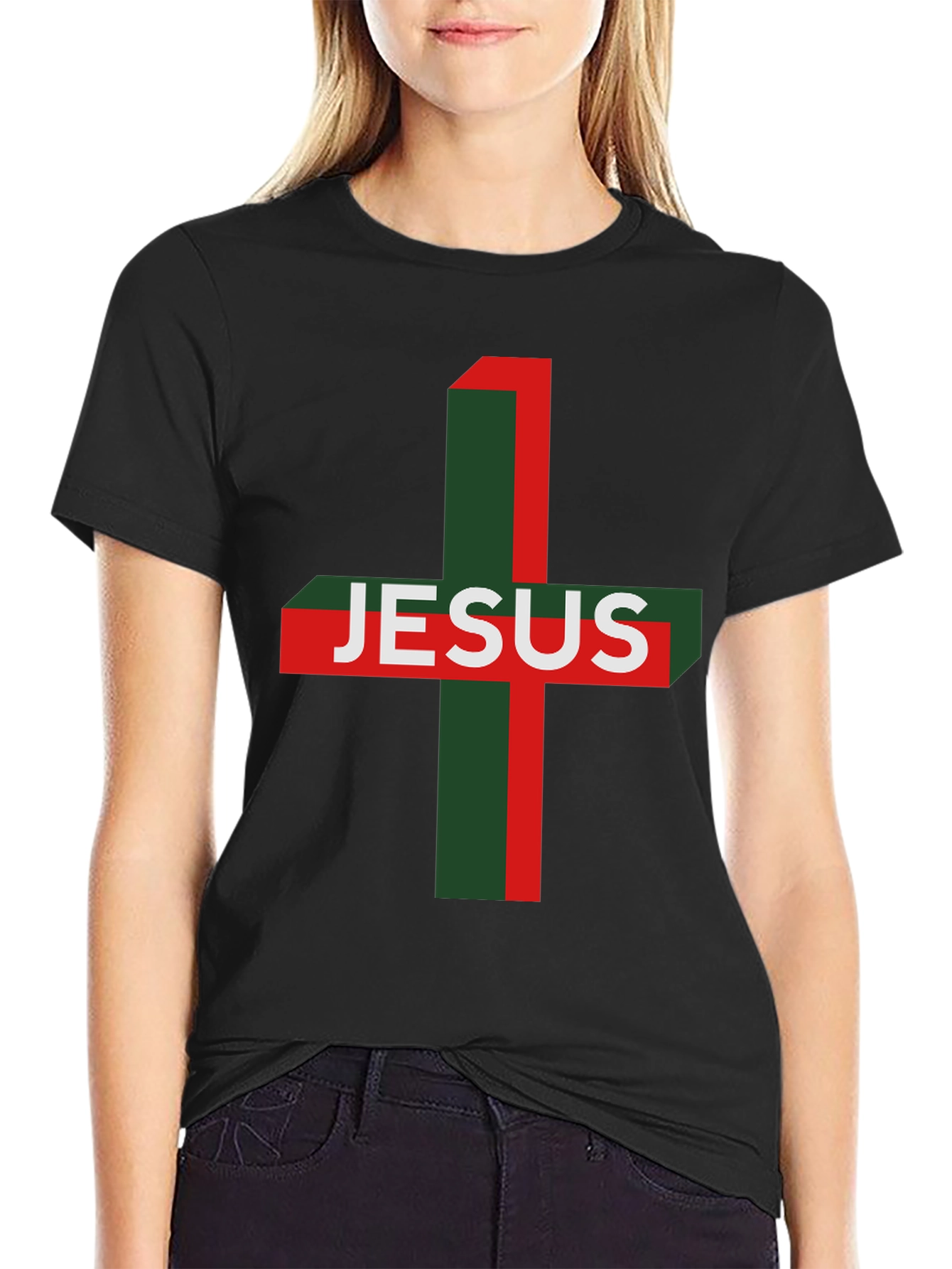 Jesus Cross Graphic Tee - Religious Menswear