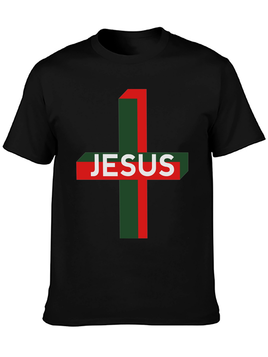 Jesus Cross Graphic Tee - Religious Menswear