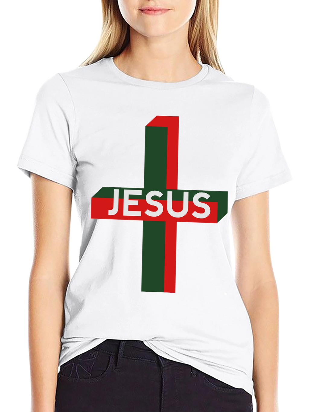 Jesus Cross Graphic Tee - Religious Menswear