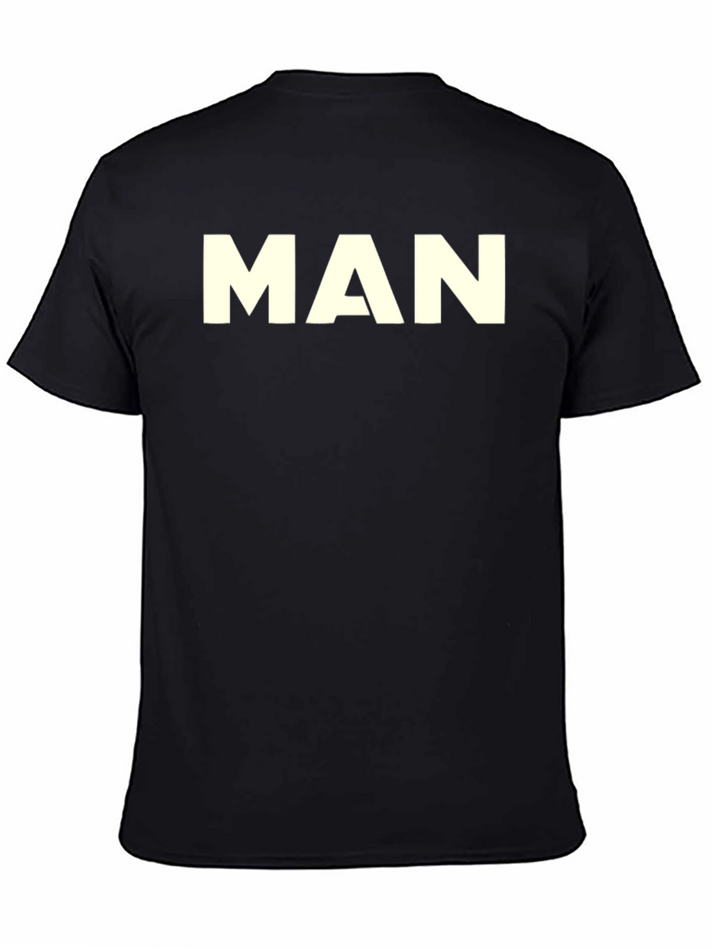 Mens Black T-Shirt - Bold MAN Graphic