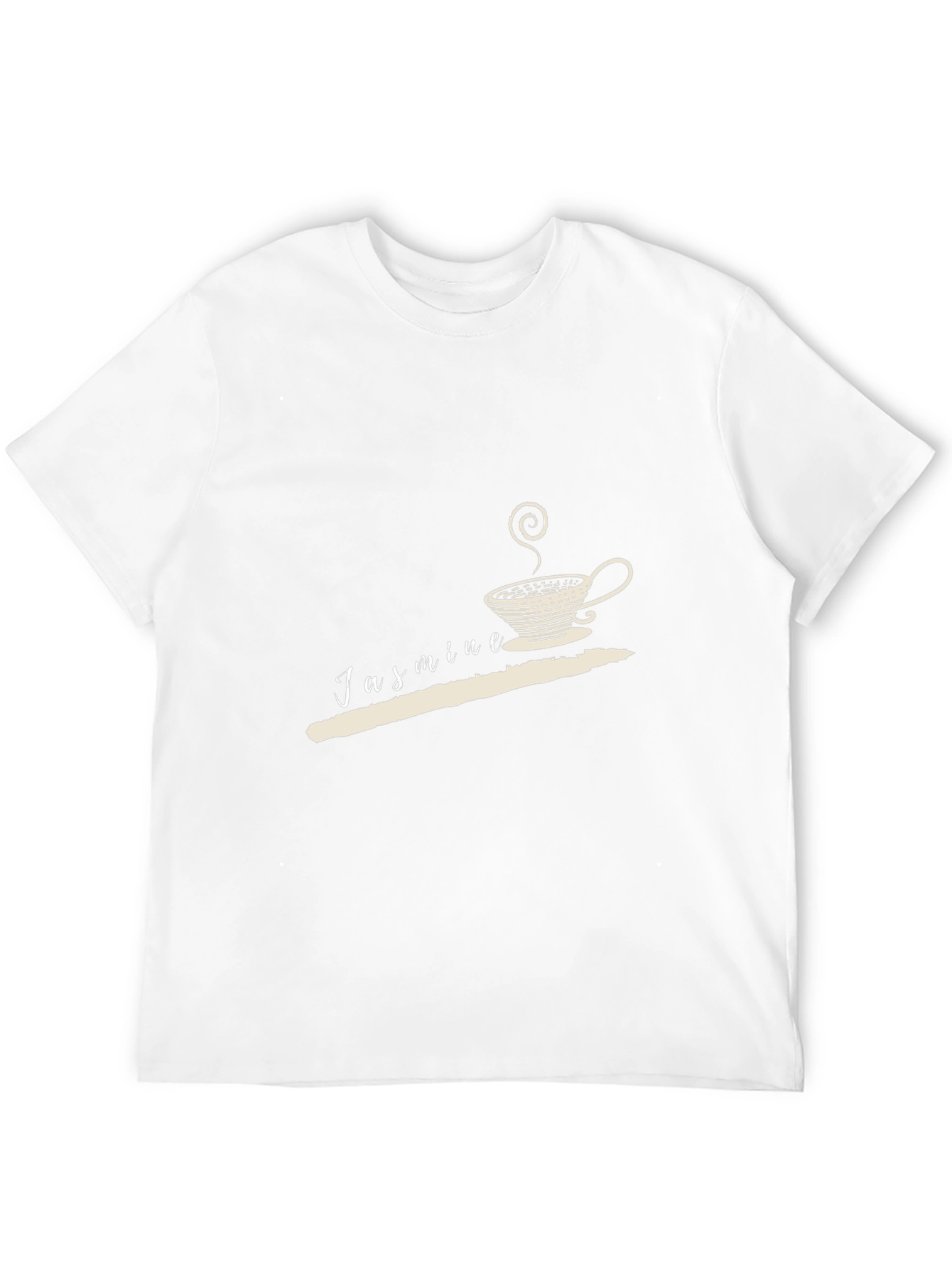 Jasmine Tea Graphic Tee - Black Cotton Casual Wear