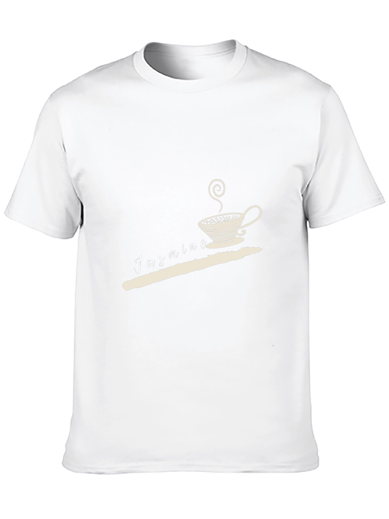 Jasmine Tea Graphic Tee - Black Cotton Casual Wear