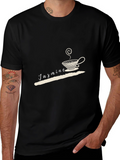 Jasmine Tea Graphic Tee - Black Cotton Casual Wear