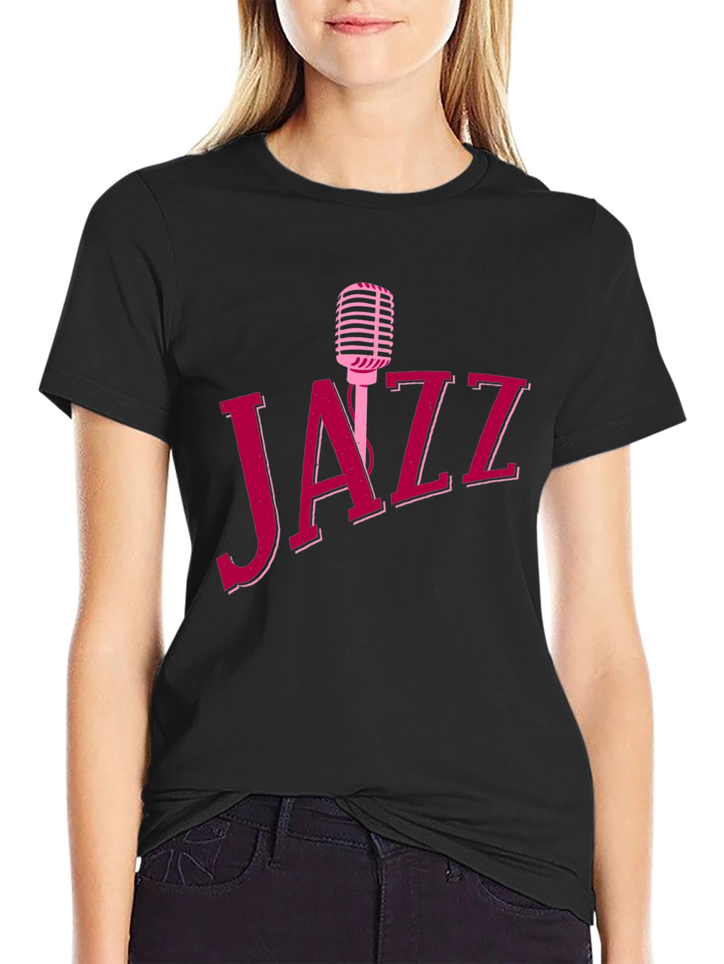 Jazz Music T-Shirt - Retro Microphone Design