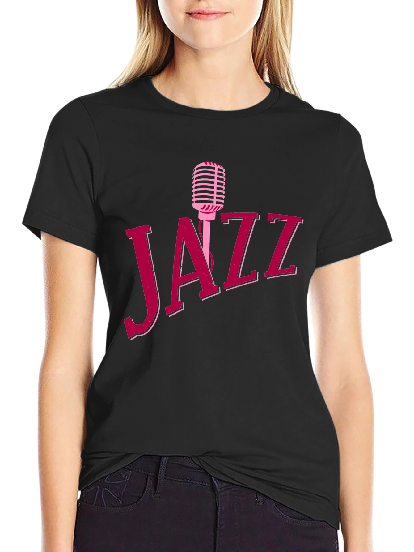 Jazz Music T-Shirt - Retro Microphone Design
