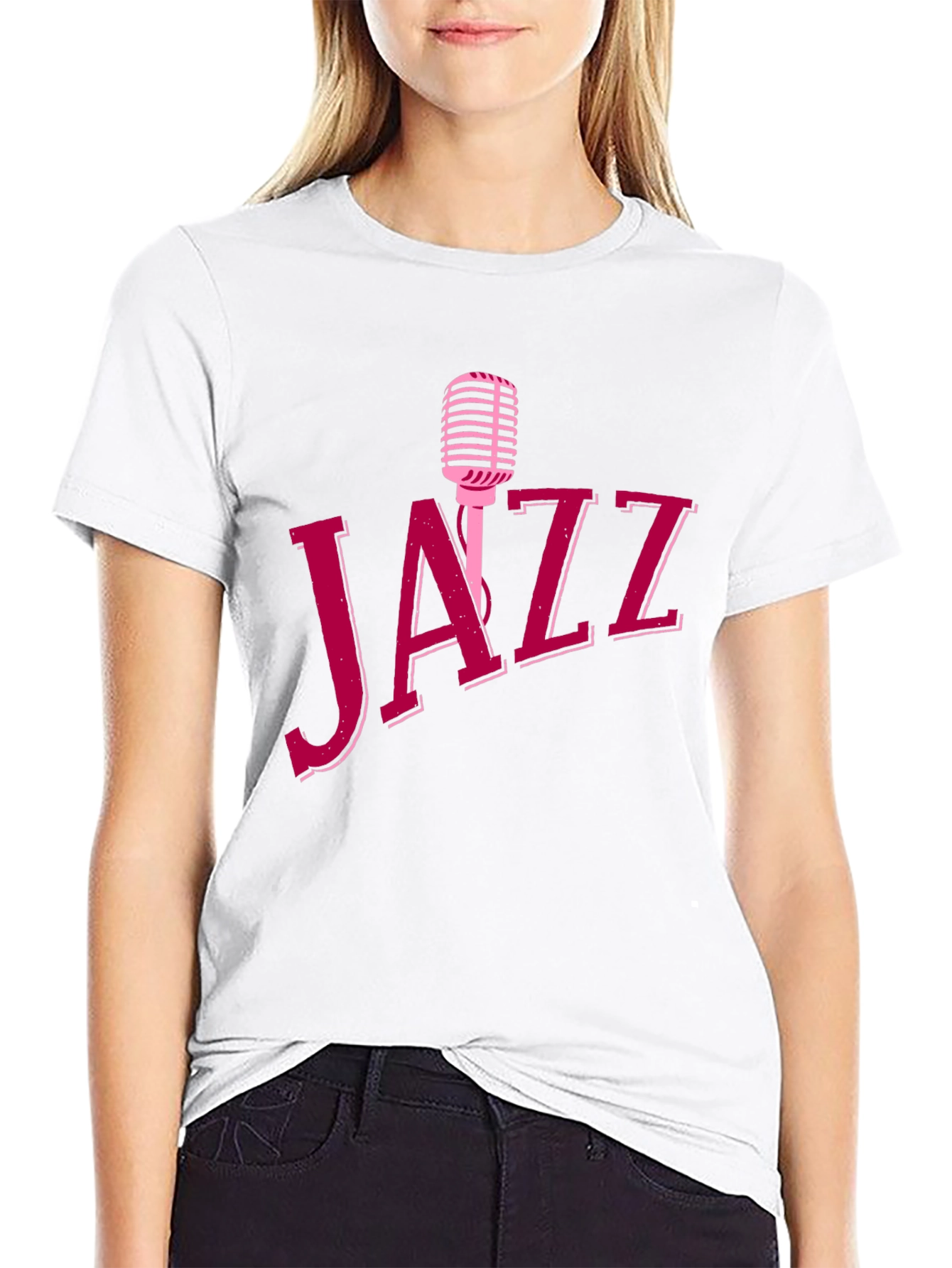 Jazz Music T-Shirt - Retro Microphone Design