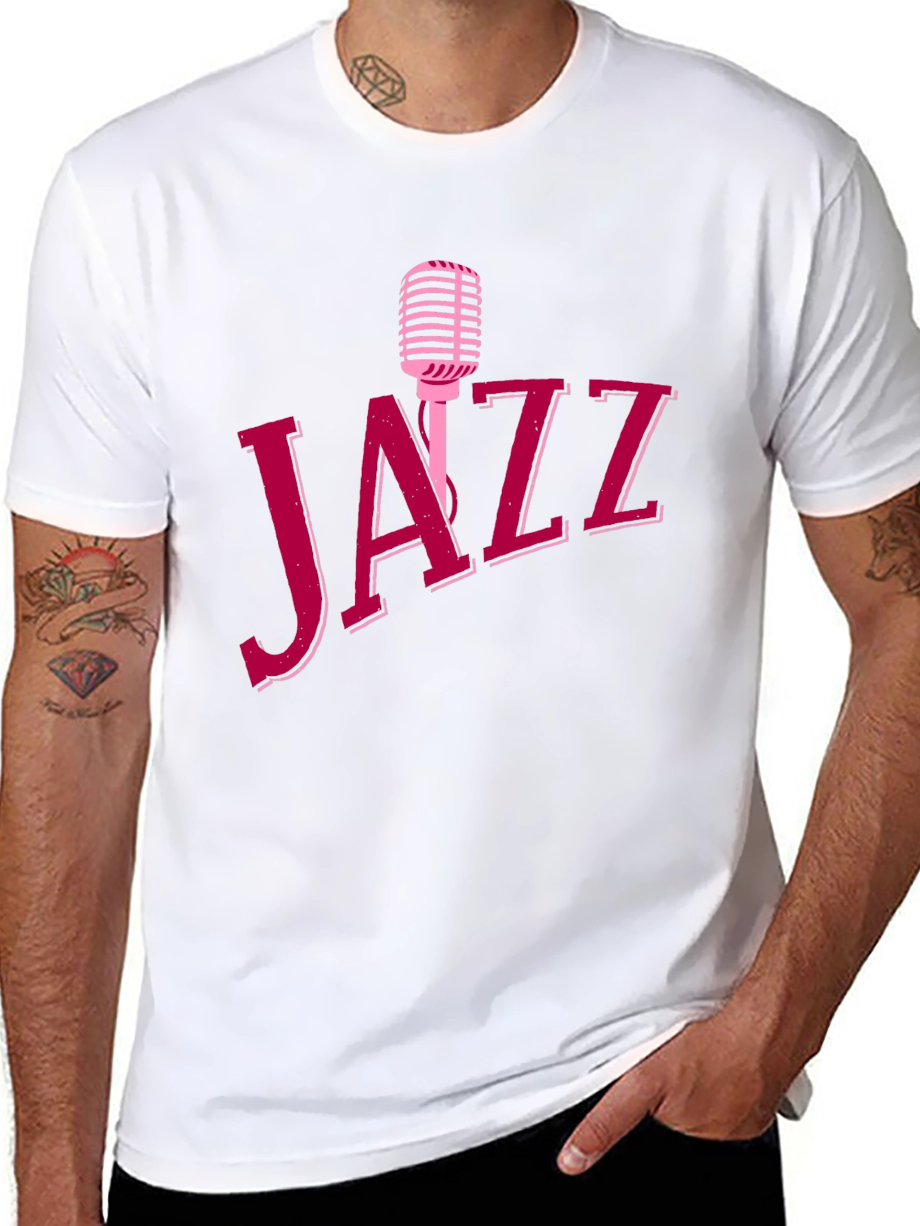 Jazz Music T-Shirt - Retro Microphone Design
