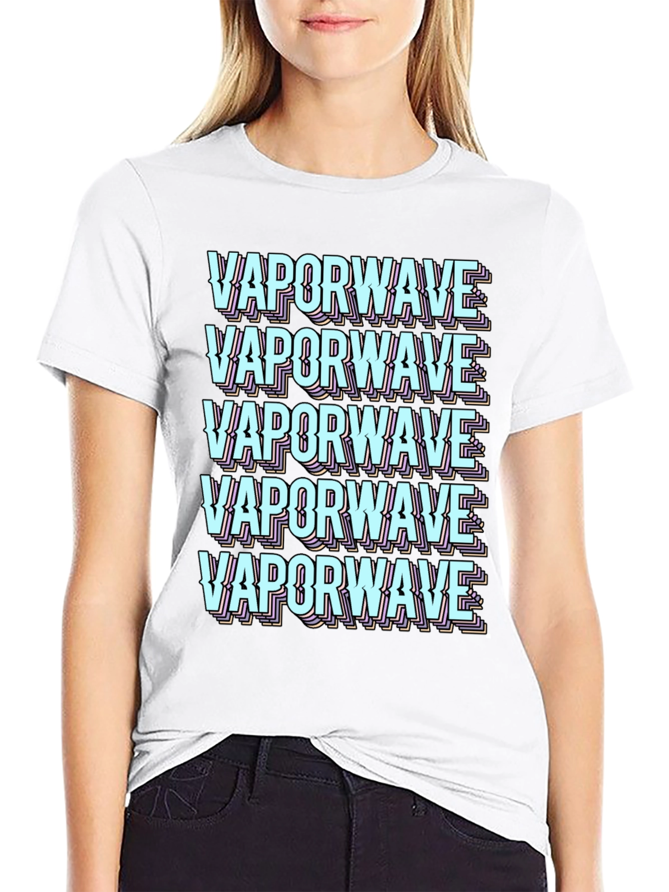 Vaporwave Aesthetic Graphic Tee - Black T-Shirt