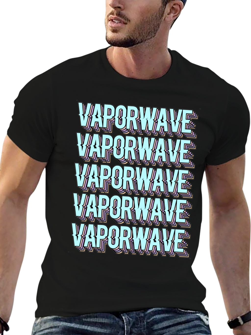 Vaporwave Aesthetic Graphic Tee - Black T-Shirt