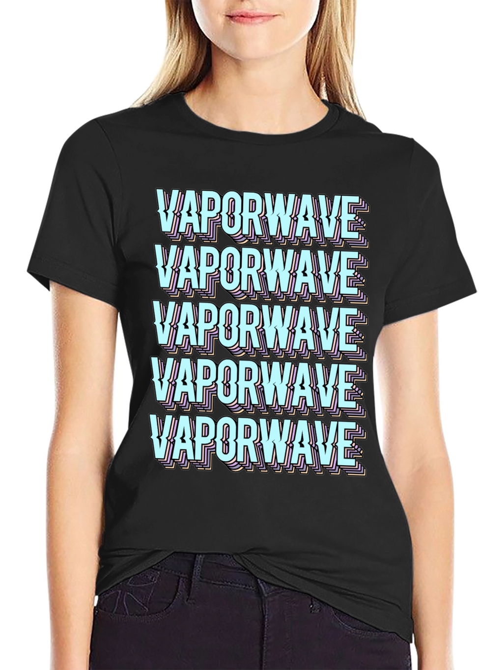 Vaporwave Aesthetic Graphic Tee - Black T-Shirt