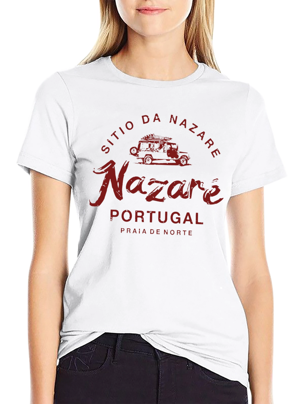 Nazare Portugal T-Shirt Beach Surf Tee