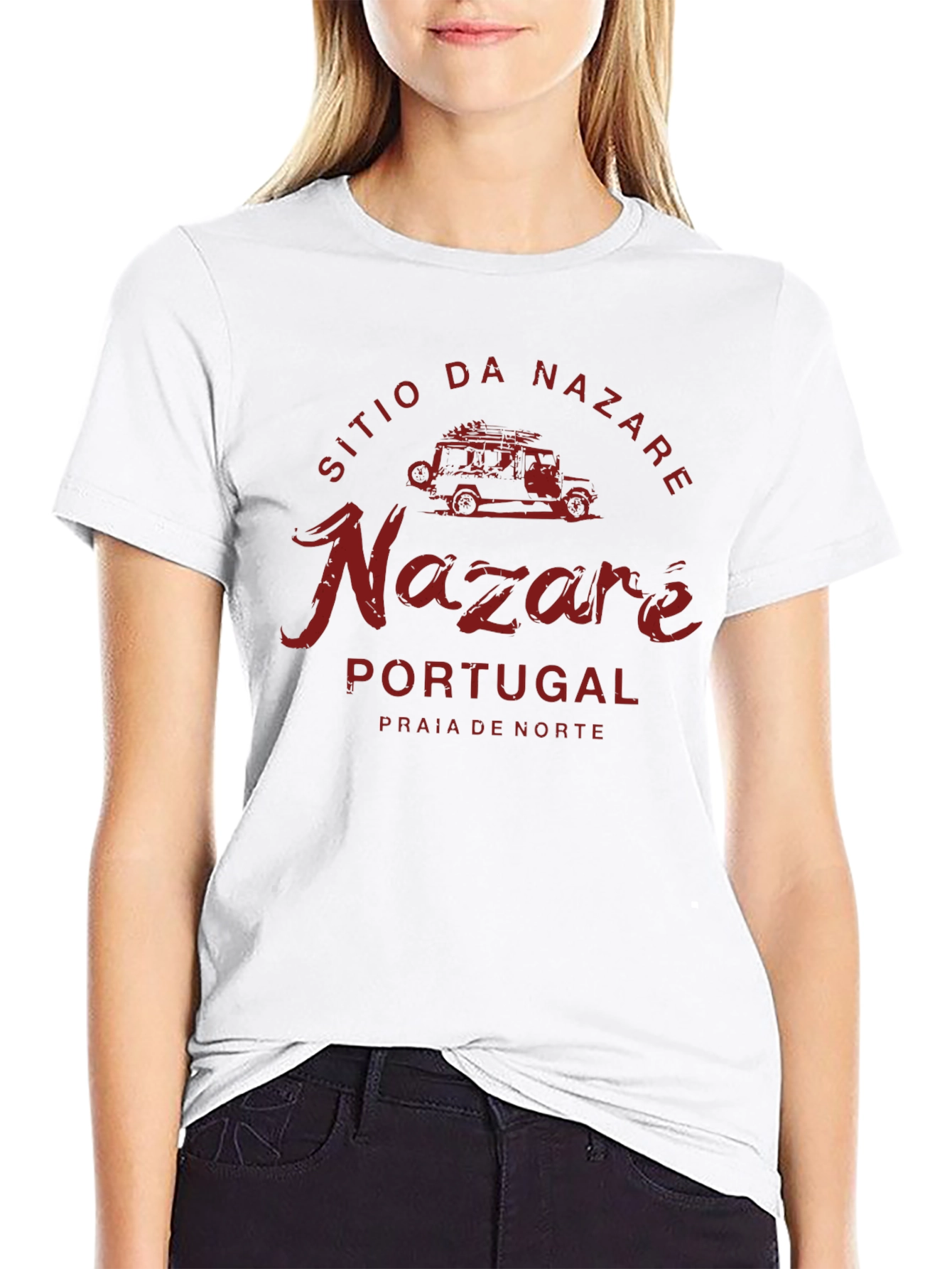 Nazare Portugal T-Shirt Beach Surf Tee