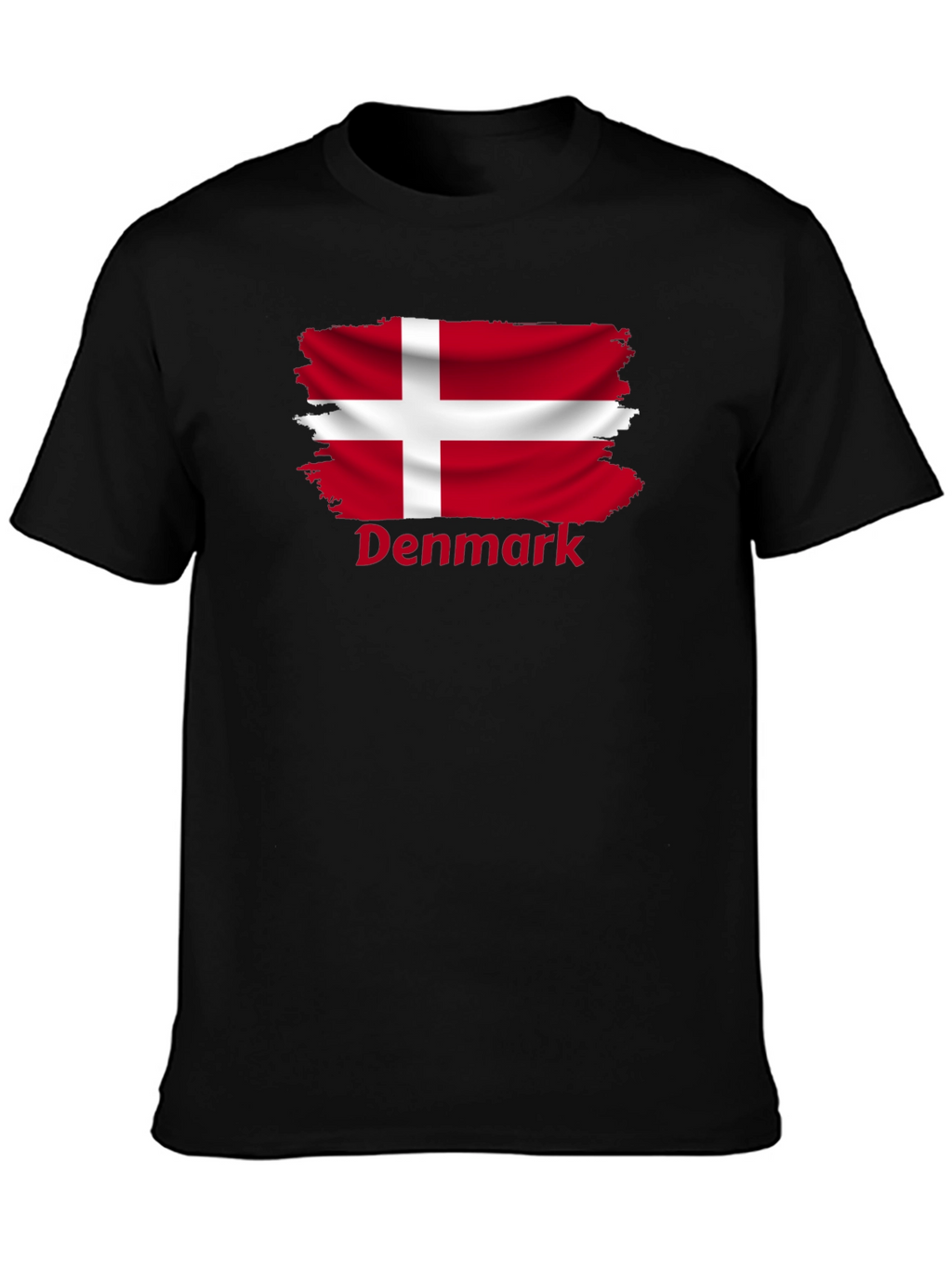 Denmark Flag T-Shirt - Black Cotton Tee