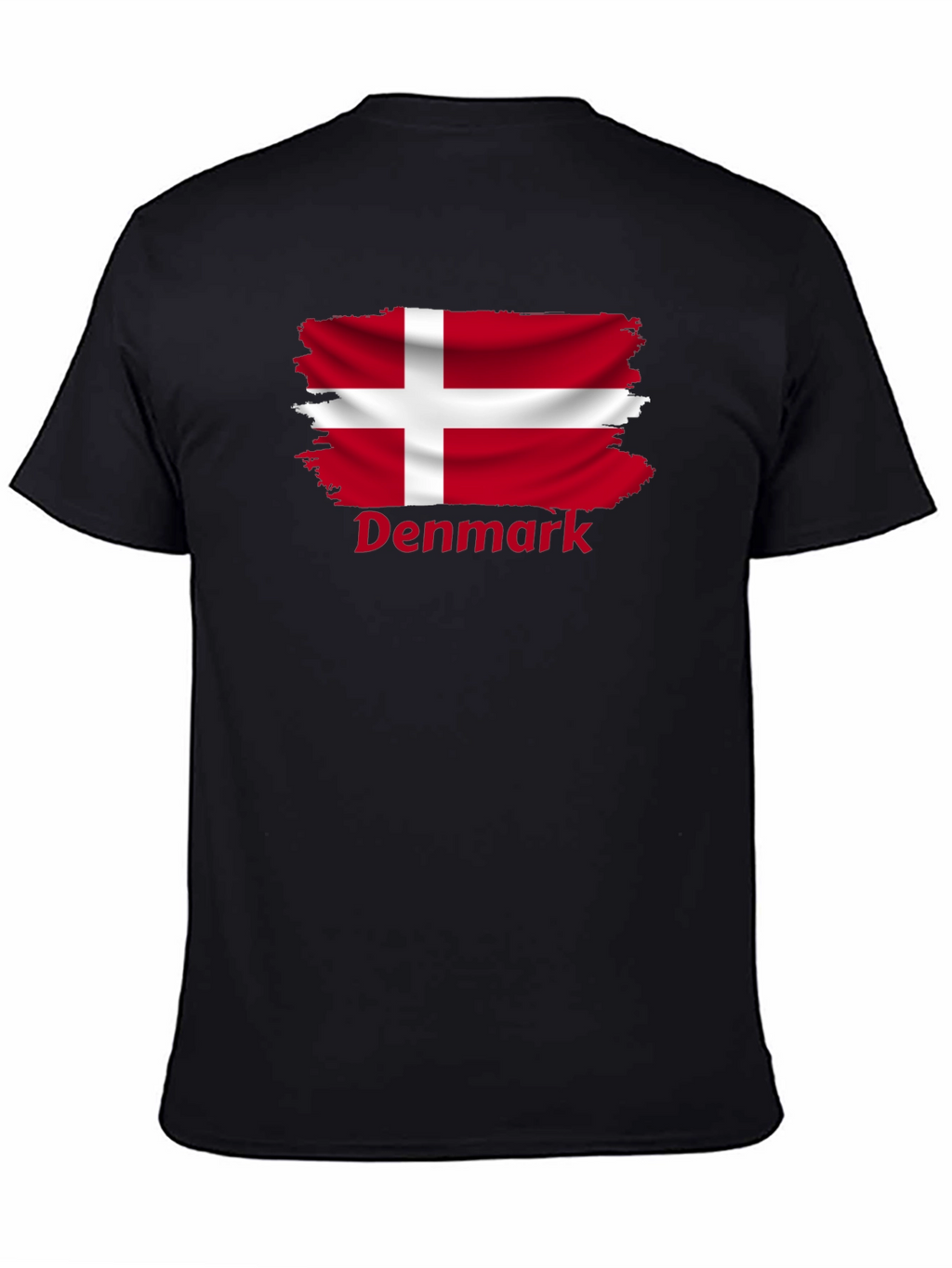 Denmark Flag T-Shirt - Black Cotton Tee