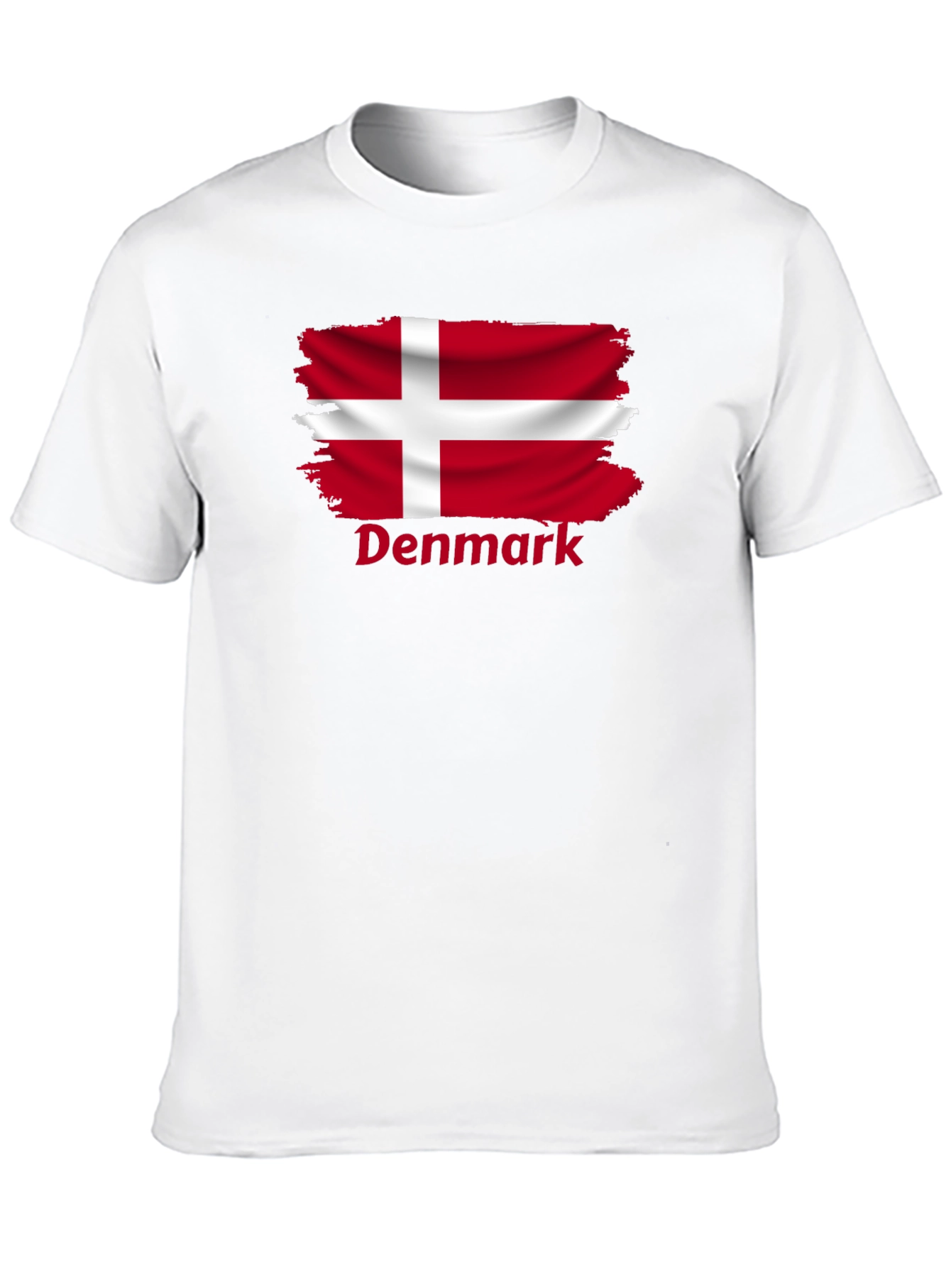 Denmark Flag T-Shirt - Black Cotton Tee