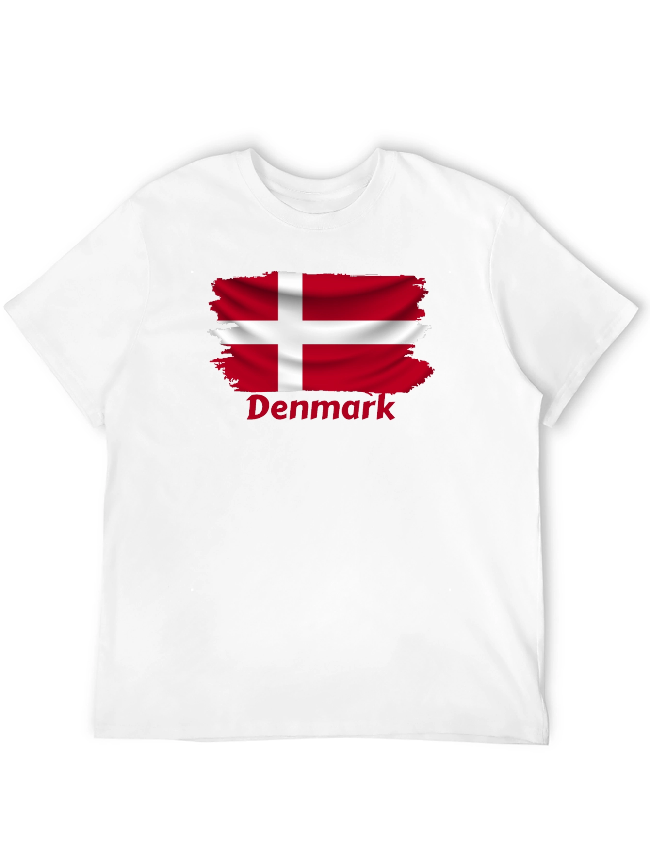 Denmark Flag T-Shirt - Black Cotton Tee