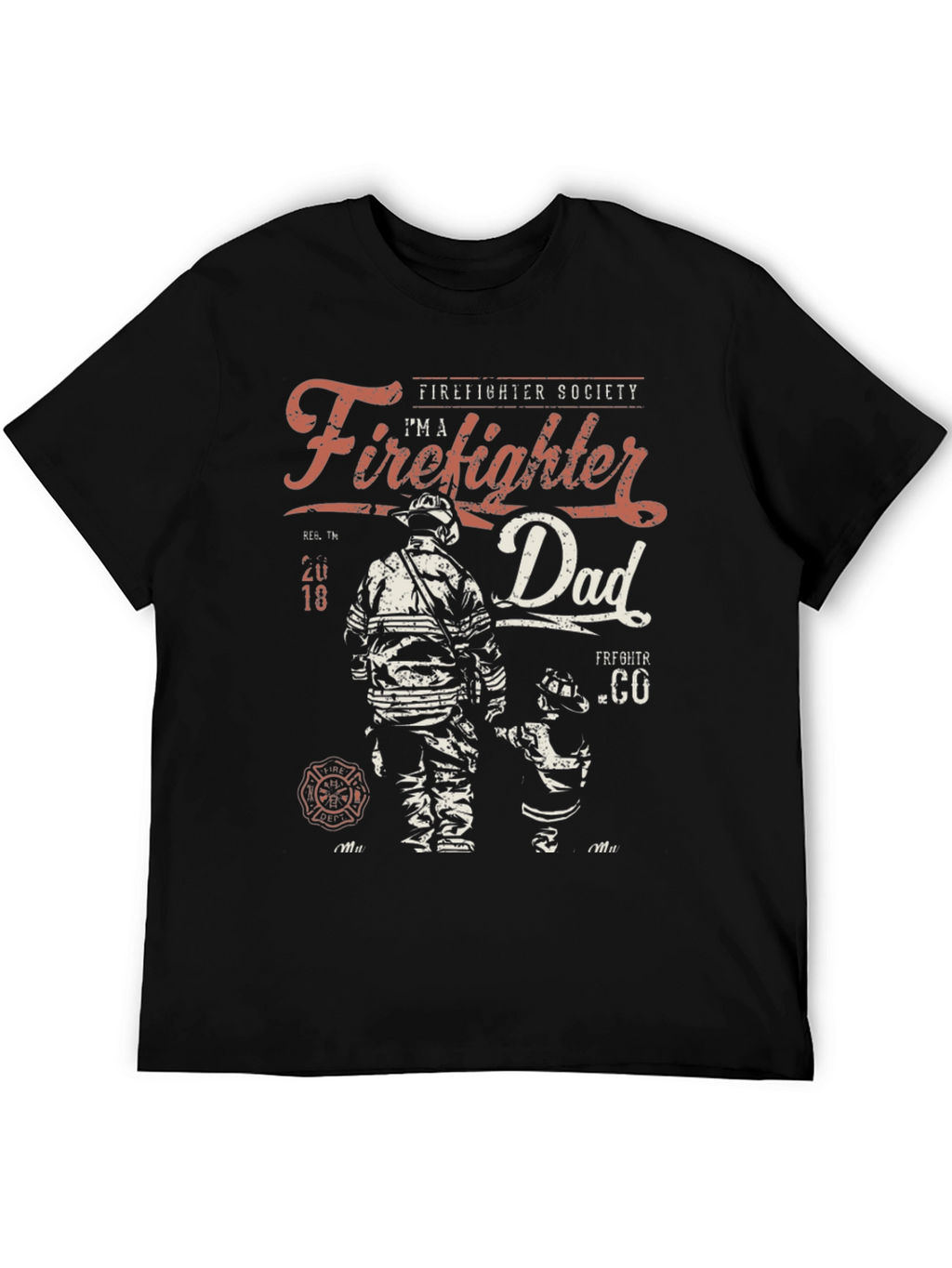 Firefighter Dad T-Shirt - Father & Child