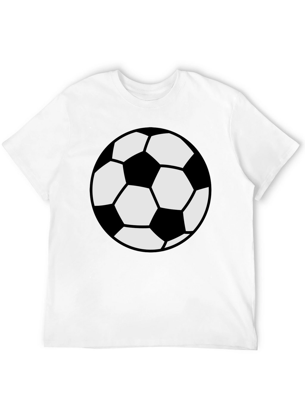 Soccer Ball Graphic Tee - Black Cotton Comfort