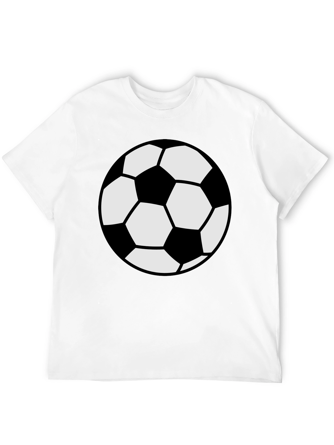 Soccer Ball Graphic Tee - Black Cotton Comfort