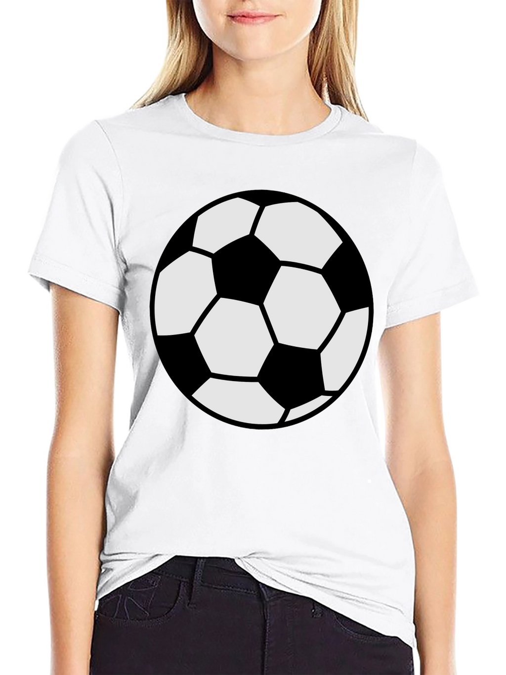 Soccer Ball Graphic Tee - Black Cotton Comfort