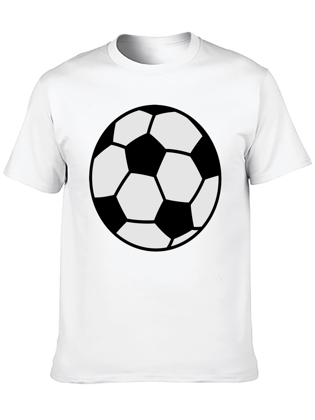 Soccer Ball Graphic Tee - Black Cotton Comfort