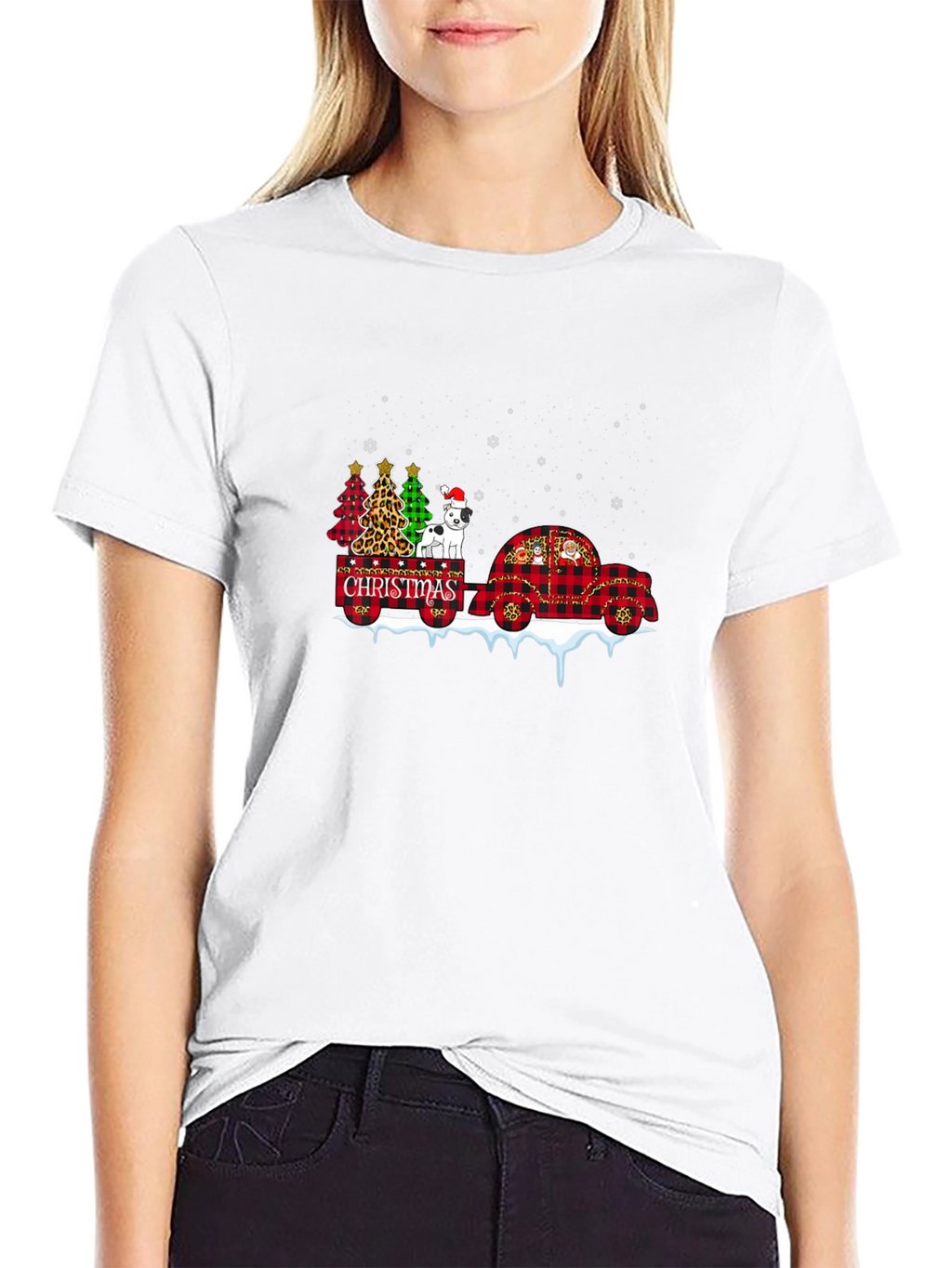 Festive Christmas Dog Graphic Tee