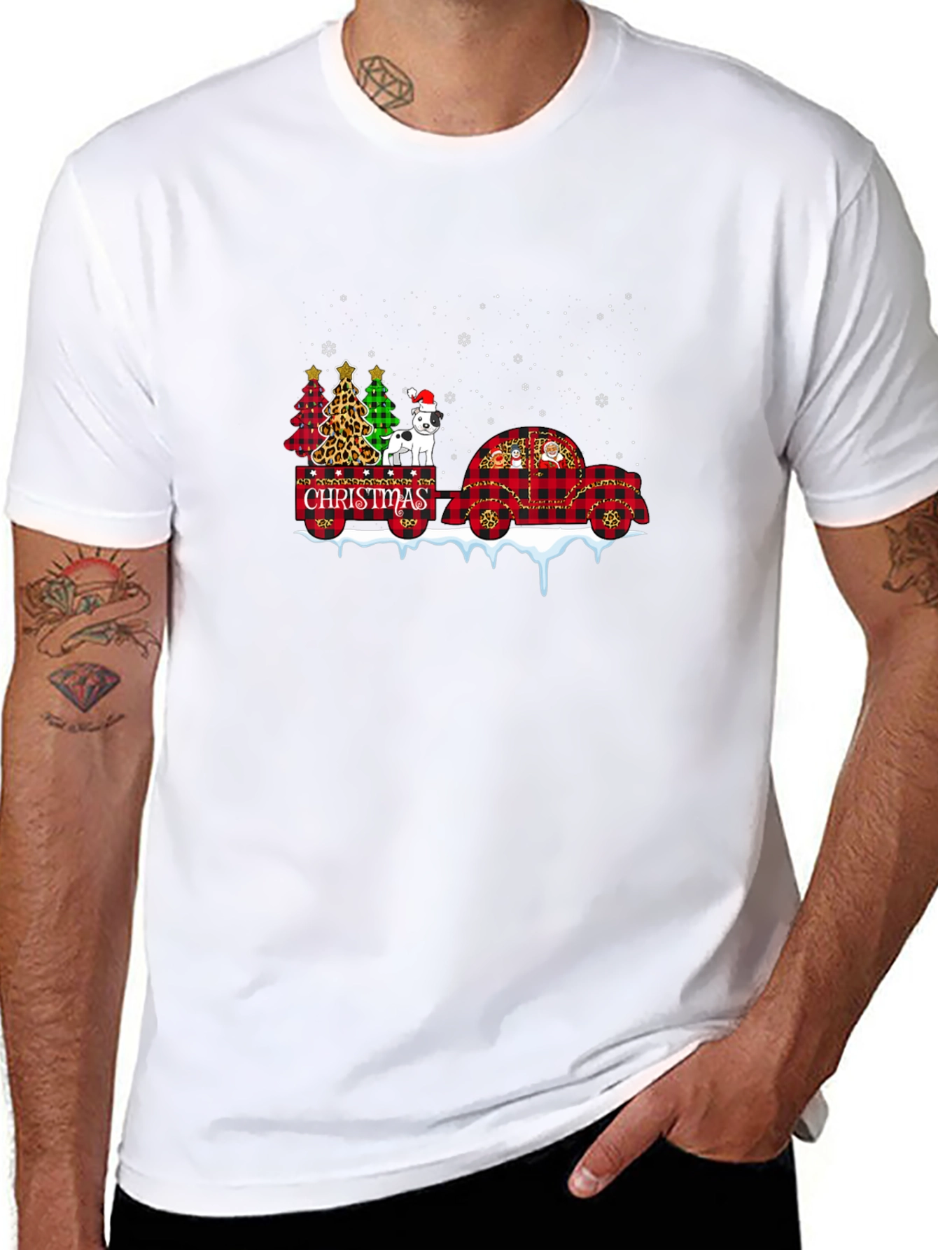 Festive Christmas Dog Graphic Tee
