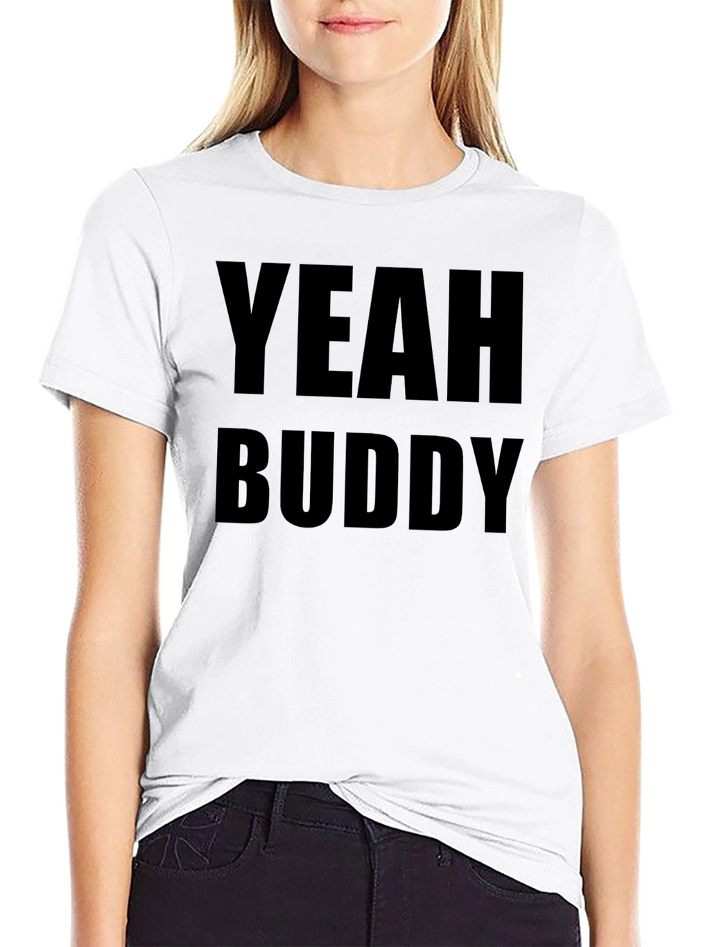 Yeah Buddy Graphic T-Shirt - Black Cotton Tee