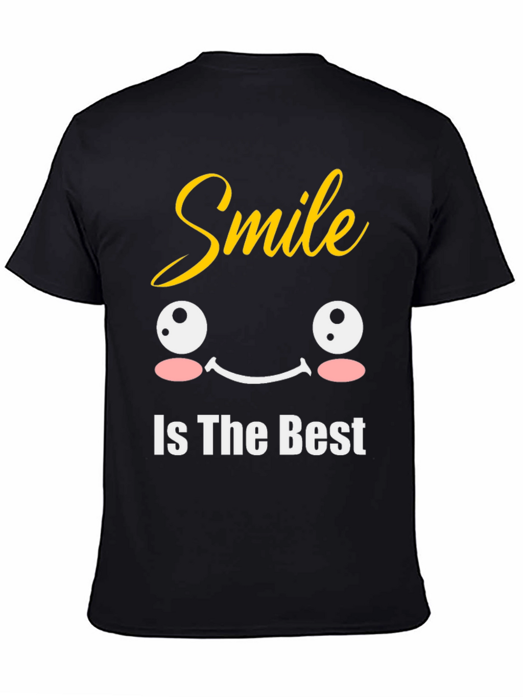 Smile Is The Best Black Graphic T-Shirt