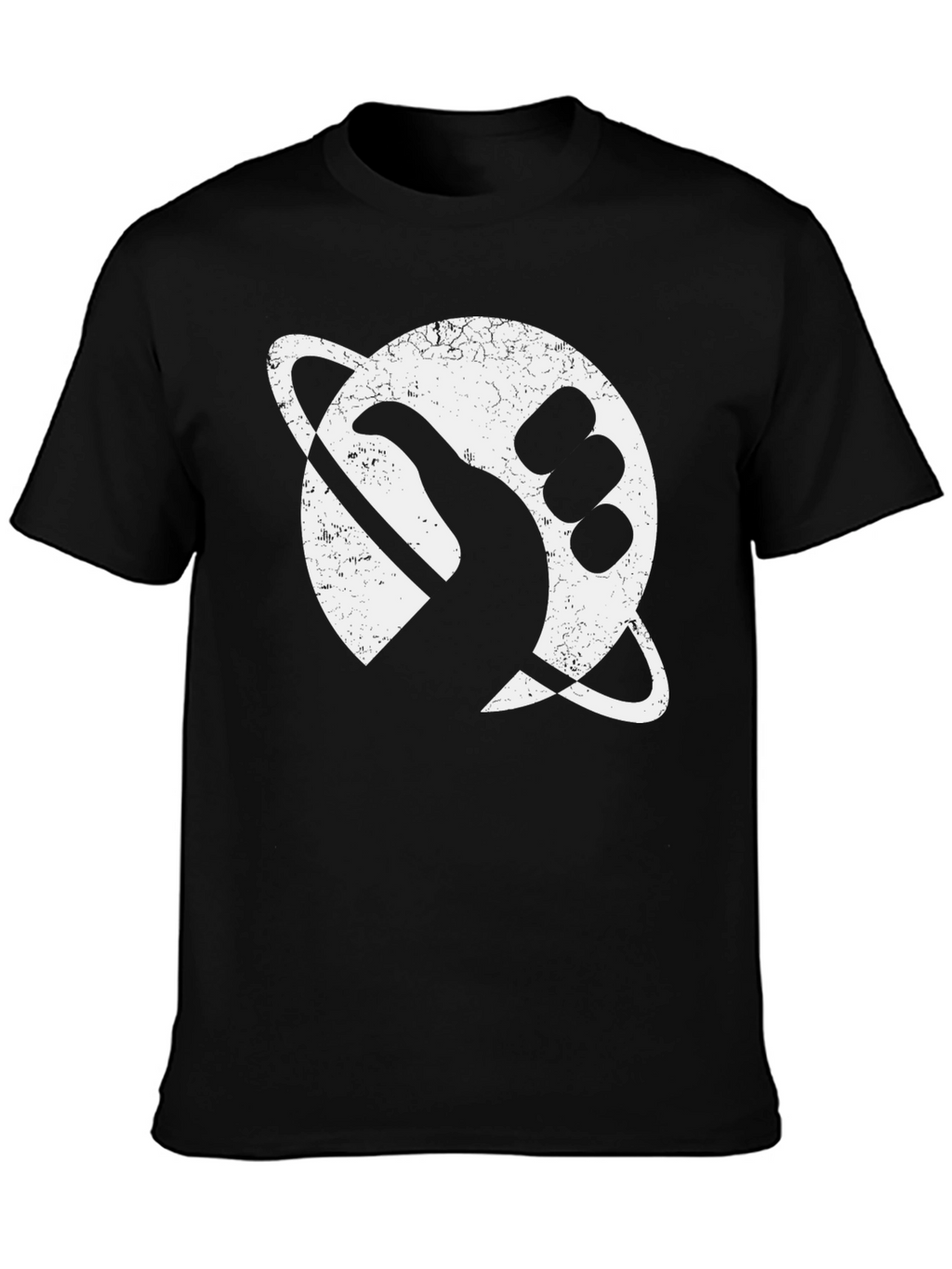 Retro Space Graphic T-Shirt - Black